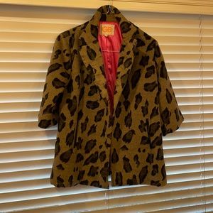 Giana Binni Leopard Print Winter Coat